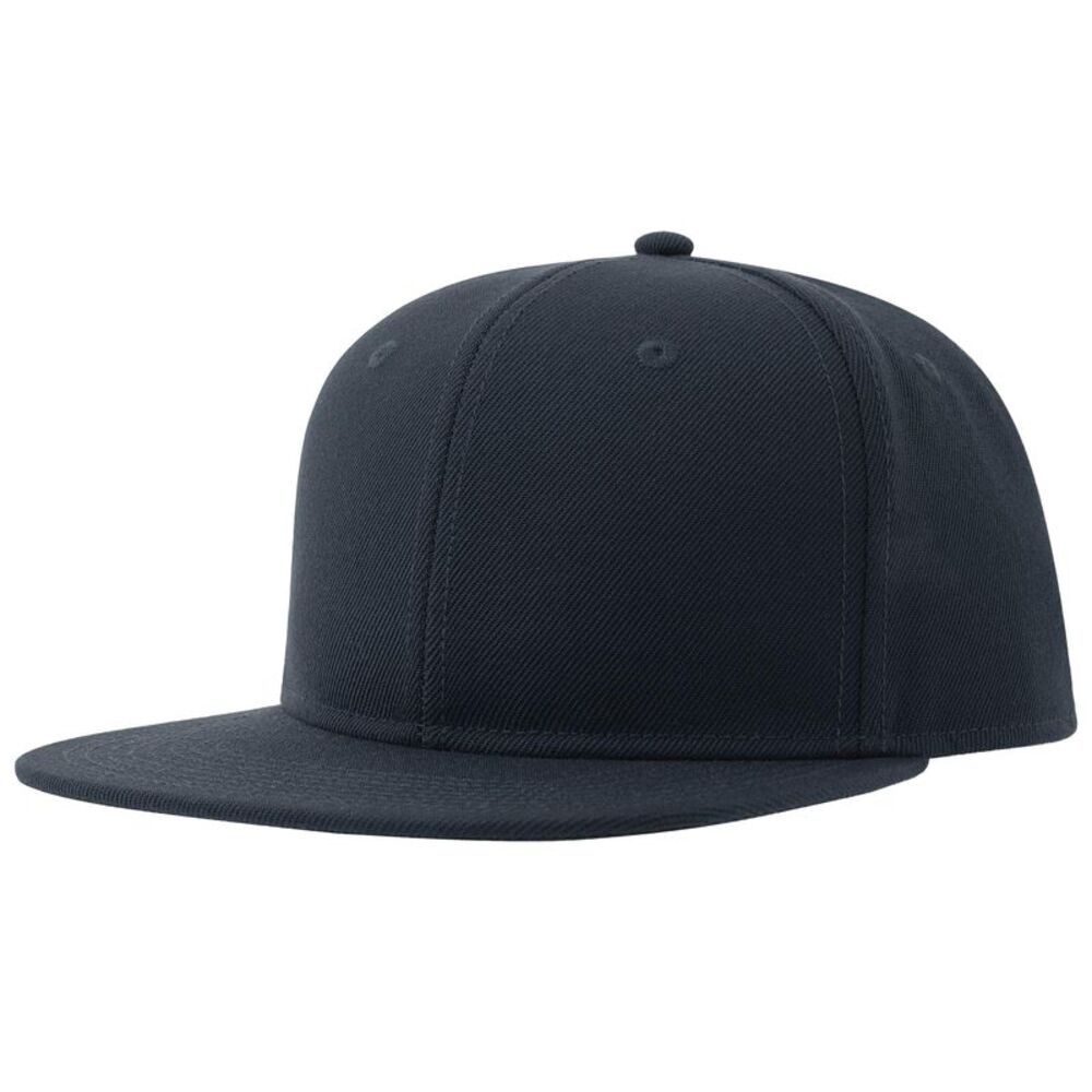 Atlantis Unisex Adult 6 Panel Sustainable Flat Peak Baseball Cap / Navy